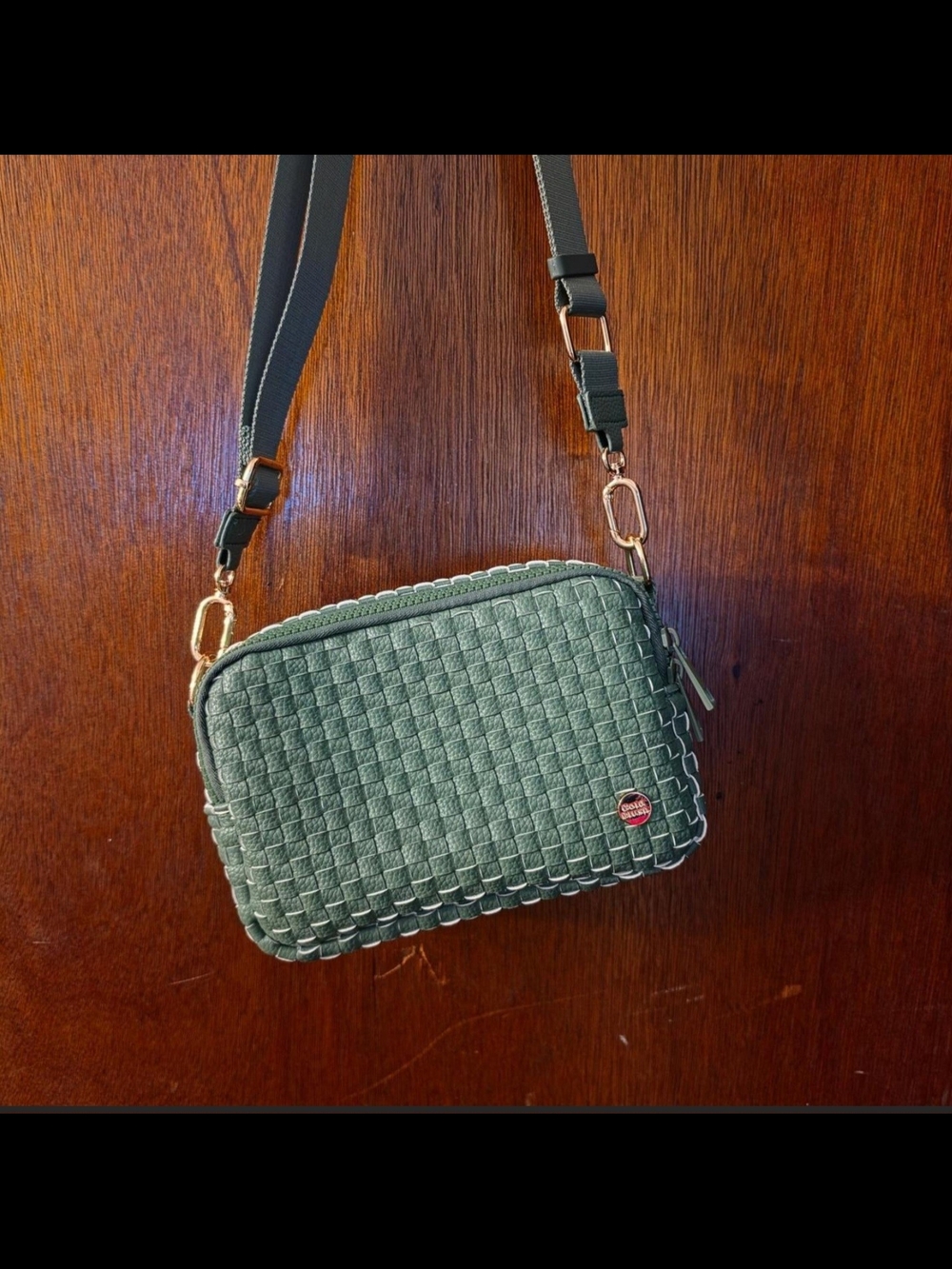 Gold Blush Woven Bestie Bag with Adjustable Strap